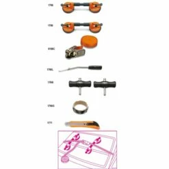 Beta 1766/8 Zuignappenset | Dubbel | Voor Bewerking Autoruit | 8-Delig [017660100]