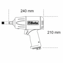 Beta 1928P Slagmoersleutel | 3/4 Inch | Omschakelbaar | 2100 Nm [019280006] -METABO Winkel Beta 1928P 019280006 ext 2