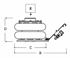 Beta 3061/2T Luchtkrik Luchtkrik | 2 Ton | 2 Traps [030610020] -METABO Winkel Beta 3061 2T Luchtkrik 030610020 ext 3