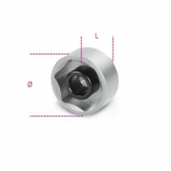 Beta 3075A 30 Dopsleutel | Wielnaaf | Zeskant 30 Mm | 1/2 Inch | Diameter 40mm [030750030] -METABO Winkel Beta 3075A 28 030750028 ext 2