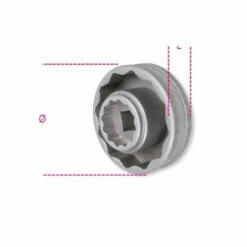 Beta 3075MV Dopsleutel | MV Agusta Wielnaaf | 12-kant 56 Mm | 1/2 Inch [030750156] -METABO Winkel Beta 3075MV 030750156 ext 2