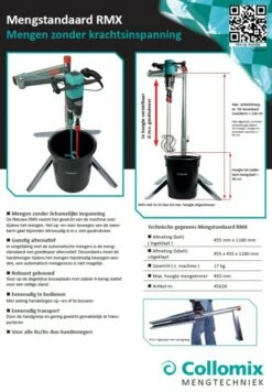 Collomix 45624 Mengstandaard | Voor Alle Xo/Xo Duo-handmengers [Mengstandaard RMX] -METABO Winkel Collomix 45624 Mengstandaard RMX ext 2