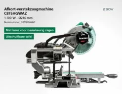HiKOKI C8FSHGWAZ Afkortzaagmachine | 1100 Watt | 216 Mm | Met Laser [C8FSHGWAZ] -METABO Winkel HiKOKI C8FSHGWAZ C8FSHGWAZ ext 2