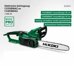 HiKOKI CS40SBWAZ Kettingzaag | Kick-Back Rem | 1900 Watt | 400 Mm [CS40SB WAZ] -METABO Winkel HiKOKI CS40SBWAZ CS40SB WAZ ext 2