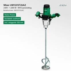 HiKOKI UM12VST2UAZ Mixer | 120 Mm | 150-650 Tpm | M14 | +Mixgarde [UM12VST2UAZ] -METABO Winkel HiKOKI UM12VST2UAZ UM12VST2UAZ ext 2