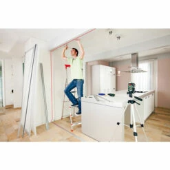 Bosch Groen PLL 1 P Spirit Level Laser-Waterpas | Laserbereik : 20 Meter | +Wandhouder [0.603.663.300] -METABO Winkel PLL360 1