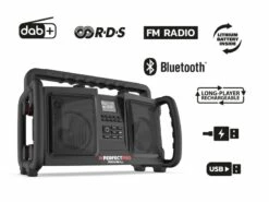 PerfectPro ROCKBULL Bouwradio | Digitaal | High Power | Aux Ingang [RB2] -METABO Winkel PerfectPro Rockbull BULL1 ext 8