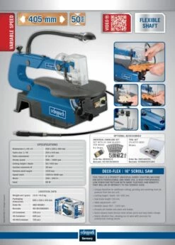 Scheppach DECO-FLEX Figuurzaagmachine | 90 W | 550-1600 Tpm | Capaciteit 50/405 Mm [4901402901] -METABO Winkel Scheppach DECO FLEX 4901402901 ext 7