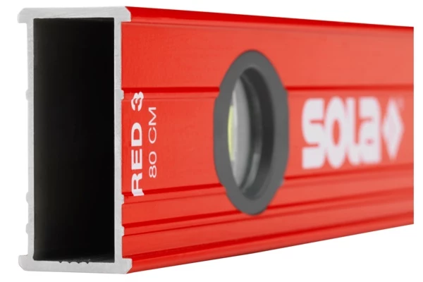 Sola Waterpas - RED 3 100 Waterpas | Kokerprofiel | 100 Cm | Aluminium | 3 Libellen [01215301 - Kokerprofiel] - Afbeelding 3