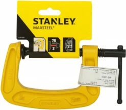 Stanley 0-83-033 Klem | Maxsteel | C | 75 Mm [C-Klem 75 Mm] -METABO Winkel Stanley handgereedschap 0 83 033 C Klem 75 mm ext 2