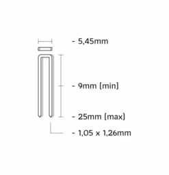 Union 1AB/E-25ULN Tacker | Lucht | Rugbreedte 5.45 | 25 Mm | Nieten | Semi-prof [1AB / E-25ULN] -METABO Winkel Union 1AB E 25ULN 1AB E 25ULN ext 4