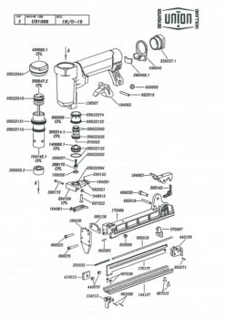 Union 1N/O-19 Tacker | Lucht | Rugbreedt 4.60 | O-Nieten 6-19 Mm | Professione [1N/O-19] -METABO Winkel Union 1N O 19 1N O 19 ext 2