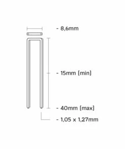 Union 3AB/H-40 Tacker | Lucht | Rugbreedt 8.60 | 40 Mm | Nieten | Semi-prof [3AB/H-40] -METABO Winkel Union 3AB H 40 3AB H 40 ext 3