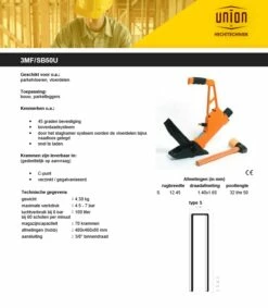 Union 3MF/SB50U Tacker Lucht Floorstapler | Rug 12.45 | S-krammen 32-50 Mm | Pro [3MF/SB50U] -METABO Winkel Union 3MF SB50U 3MF SB50U ext 2